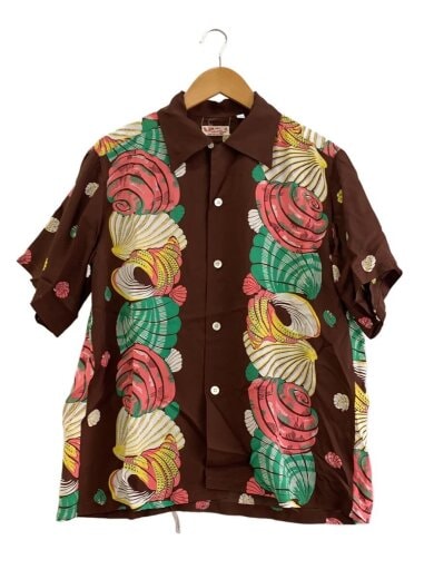 商品画像：RAYON S/S/SHELL BORDER/アロハシャツ/L/レーヨン/BRW/総柄// 1