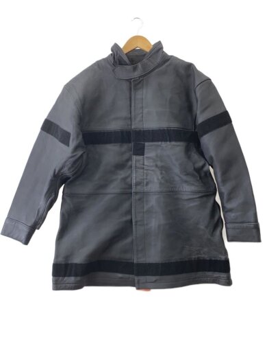 商品画像：ファイヤーマンコート/フレンチワーク/BISON FUTE社製/ライナー付/コート/--/レザー/BLK// 1