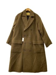 モヘア混/ダブルチェスターコート/M/ウール/BRW