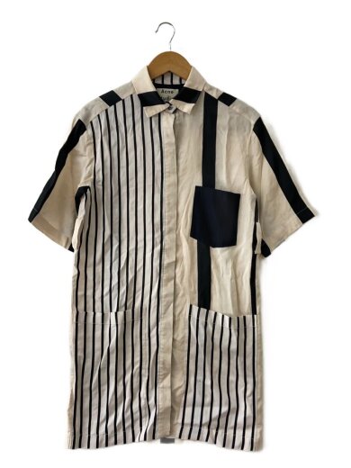 商品画像：半袖ワンピース/34/リネン/IVO/ストライプ/CABELL LI STR PSS16// 1