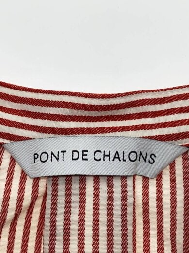 商品画像：25SS/シアーサッカーフリルスタント半袖ワンピース/FREE/ポリエステル/RED/ストライプ/225319 3