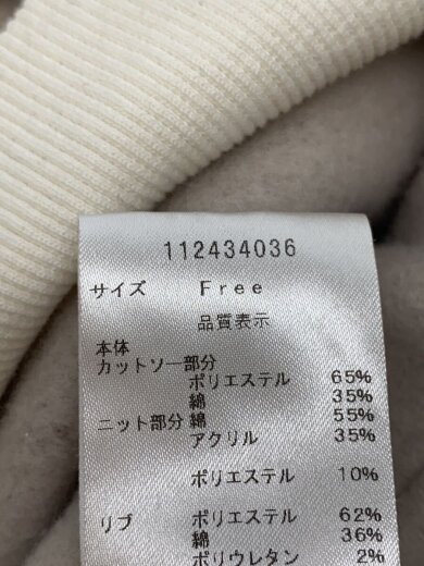 商品画像：ニットコンビスウェット/FREE/ポリエステル/WHT/112434036// 4