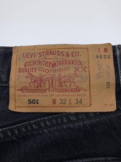 商品画像：90s/501/後染めブラック/サルファ/カットオフ/クロップドパンツ/32/コットン/BLK// 4