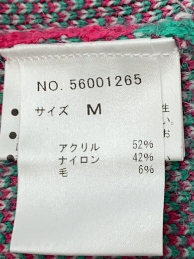 商品画像：カーディガン(厚手)/ハートアーガイル柄/M/アクリル/PNK/56001265 4