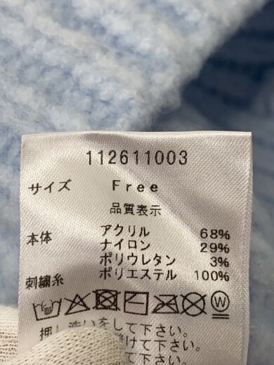 商品画像：26SS/ファンシービーズDDロゴボリュームトップス/FREE/アクリル/BLU/112611003// 4