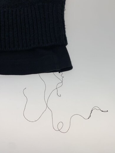 商品画像：layered knit sweatshirt/M/ウール/BLK/JSMU707010MU249508 7