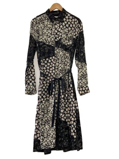 商品画像：シャツワンピース/44/ポリエステル/BLK/花柄/KL526 1