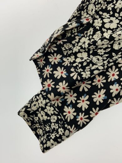 商品画像：シャツワンピース/44/ポリエステル/BLK/花柄/KL526 4