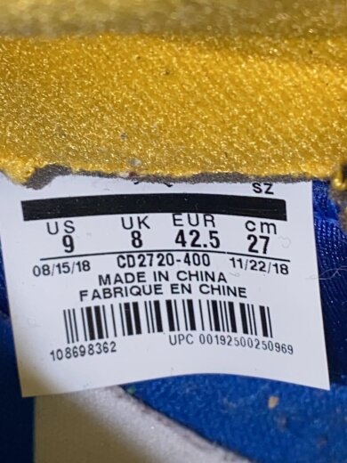 商品画像：使用感有/AIR JORDAN 5 LANEY JSP/27cm/BLU/CD2720-400 5