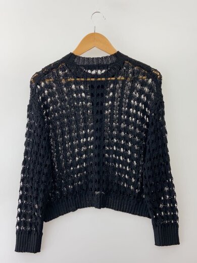 商品画像：24SS/pattern knitting c/neck short CD/one/ポリ/BLK/1-220025// 2