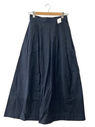 商品画像：24SS/ノンマーセラコットンギャバジンランダムタックスカート/36/コットン/BLK// 1