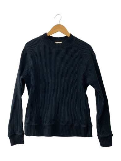 商品画像：WAFFLE MIDNECK/長袖Tシャツ/L/コットン/BLK/JM7200 1