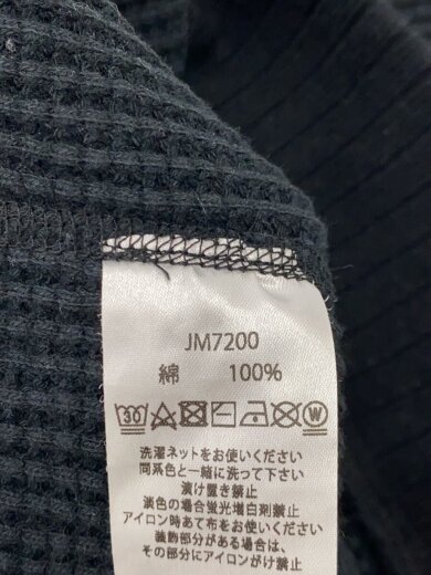 商品画像：WAFFLE MIDNECK/長袖Tシャツ/L/コットン/BLK/JM7200 4