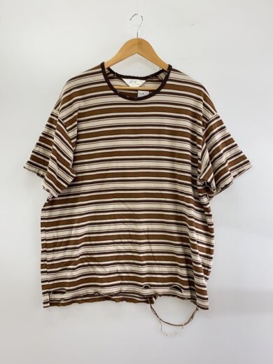 商品画像：24SS/MULTI BORDER T-SHIRT/1/コットン/BRW/ボーダー/ANC-CT51/加工// 1