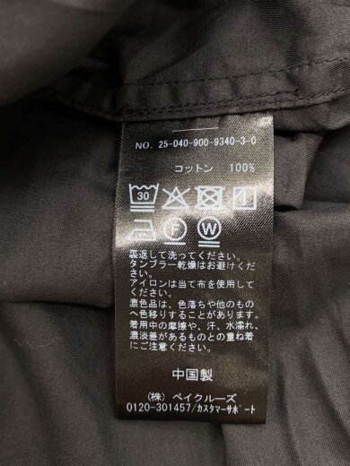 商品画像：25年/ハイカウントツイルシャツワンピース/長袖ワンピース/--/コットン/BLK// 4