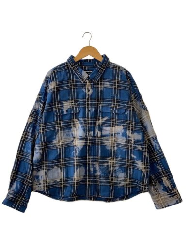 商品画像：Flag Logo Bleach Flannel Shirt/ネルシャツ/XL/コットン/NVY/チェック// 1