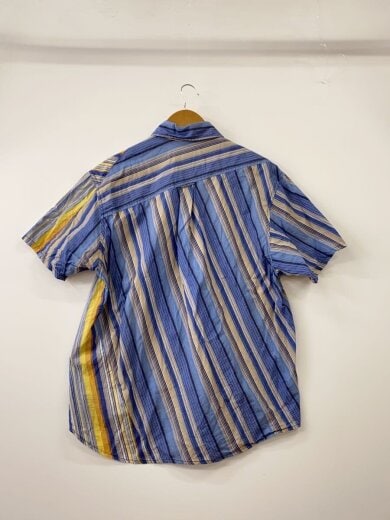 商品画像：90s-/USA製/OLD/斜めストライプ/半袖シャツ/M/コットン/BLU/ストライプ 2