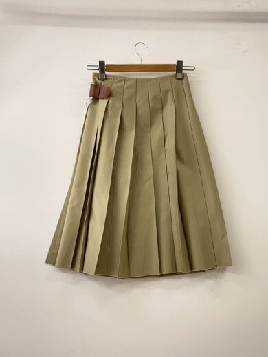 商品画像：PLEATED WRAP SKIRT CHINO/スカート/XS/コットン/BEG/無地/MB231-6001 2