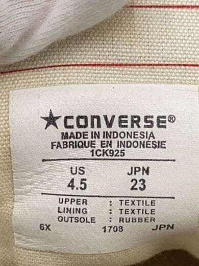 商品画像：CHUCK TAYLOR CANVAS OX/23cm/BLK/キャンバス/1CK925/使用感有// 7