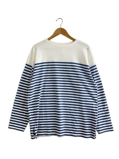 商品画像：バスクシャツ/長袖Tシャツ/4/コットン/BLU/ボーダー/8027003// 1