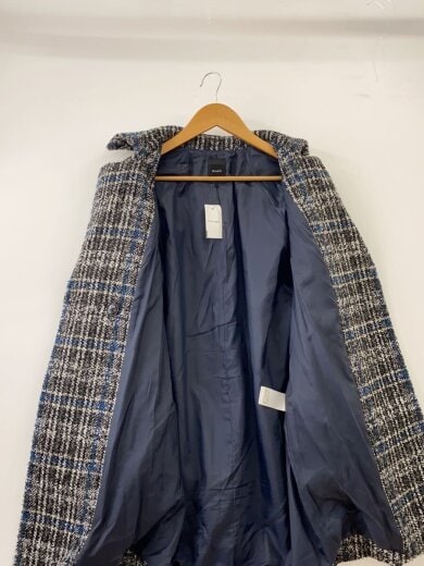 商品画像：24AW/ループチェックバレルコート/S/ポリエステル/BLK/MN242C57// 3