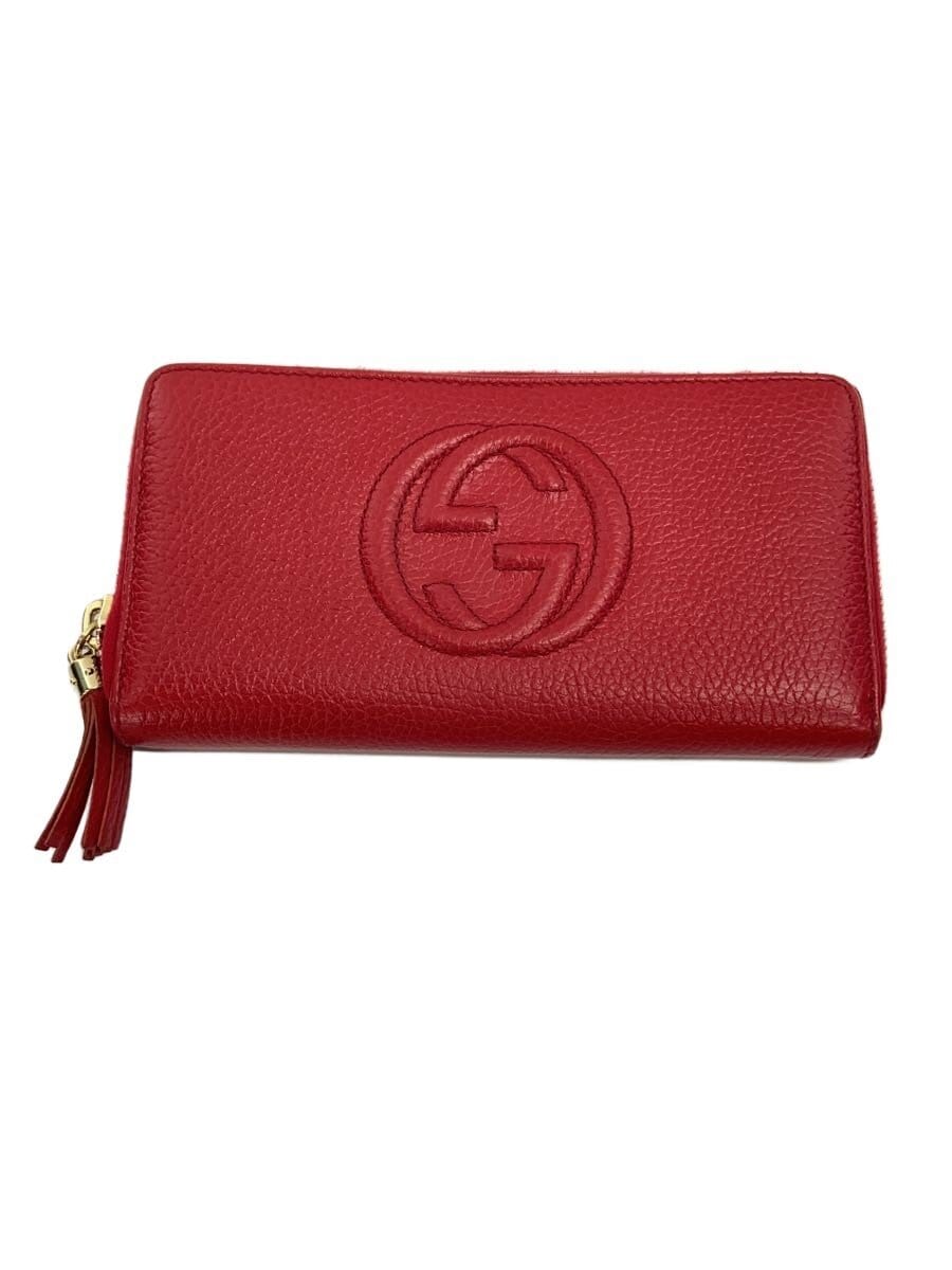 GUCCI / 長財布_ソーホー_インターロッキングG/レザー/RED/メンズ