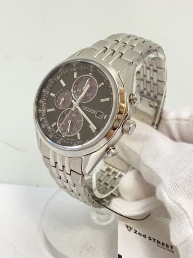 商品画像：ソーラー腕時計/アナログ/ステンレス/BLK/SLV/B612-S114837 2