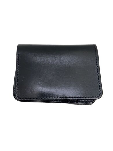 商品画像：2つ折り財布/レザー/BLK/メンズ 1