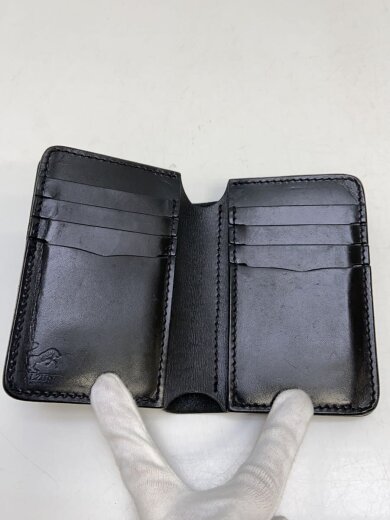 商品画像：2つ折り財布/レザー/BLK/メンズ 4