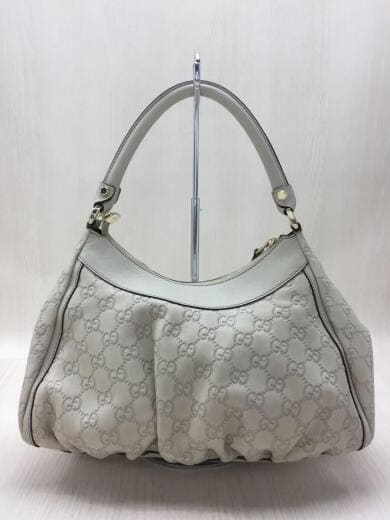 画像：GUCCIシマ/アビー/ショルダーバッグ/レザー/革/ホワイト/白/カバン/鞄/ジップ/ロゴ3