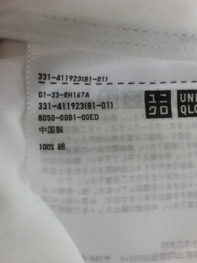画像：UNIQLO長袖シャツ/M/コットン/ホワイト/+J/スリムフィットシャツ/ワイシャツ/カッターシャツ/中古3