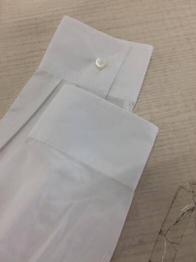 画像：UNIQLO長袖シャツ/M/コットン/ホワイト/+J/スリムフィットシャツ/ワイシャツ/カッターシャツ/中古5