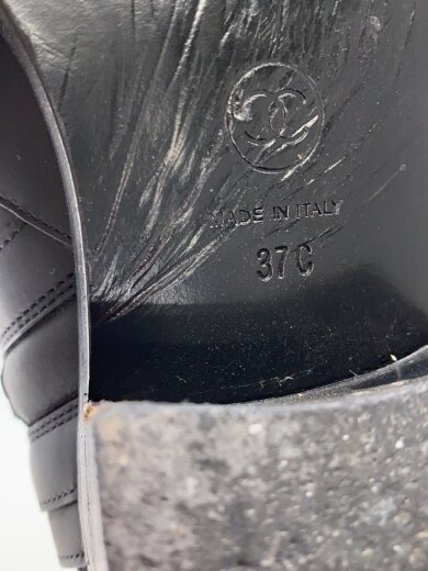 画像：CHANELエンジニアブーツ/37/BLK/G31959/カーフココマーク サイドジップ レザーソール5