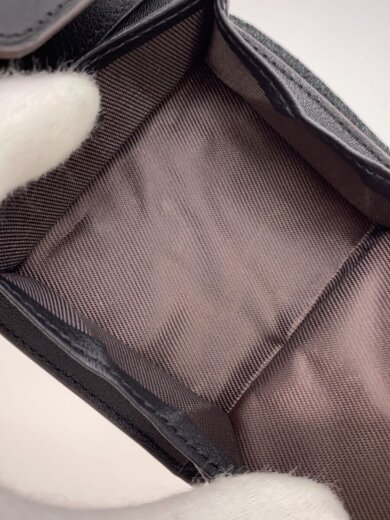 商品画像：3つ折り財布/レザー/BLK/メンズ 5