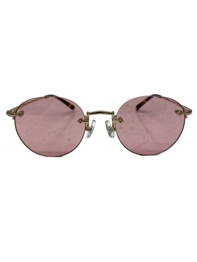 商品画像：サングラス/オーバル/GLD/PNK/メンズ 1