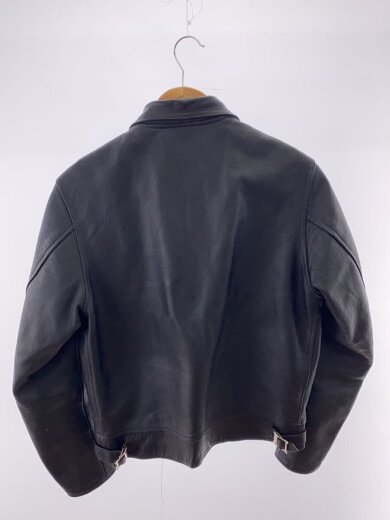 商品画像：Mywayman/レザージャケット/36/レザー/BLK/袖口・裾はがれ/両袖白い変色// 2