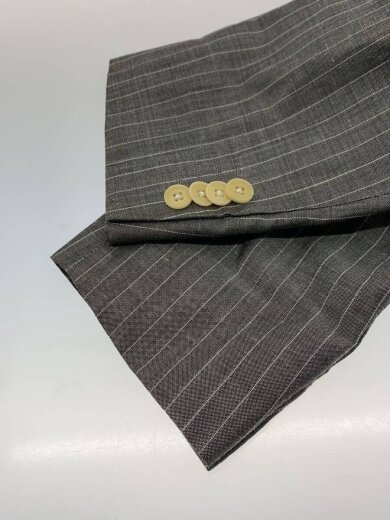 商品画像：テーラードジャケット/M/ウール/GRY/ストライプ/BME63-608-04 5