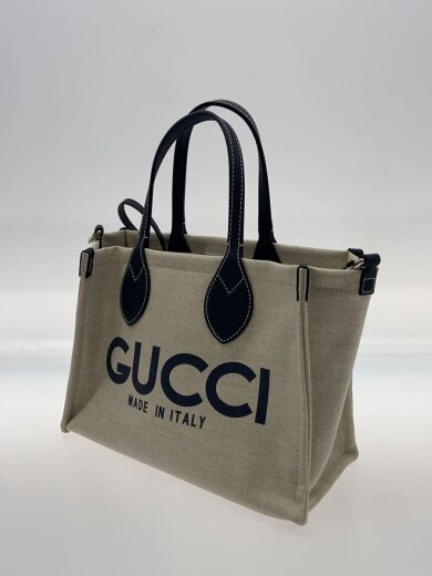 商品画像：GUCCI プリント ミニ トートバッグ/キャンバス/BEG 2