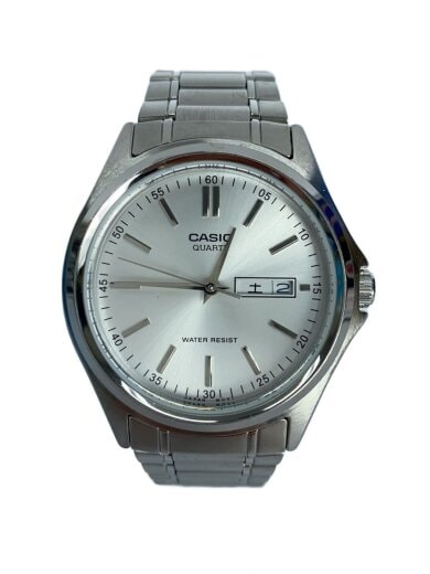 商品画像：クォーツ腕時計/アナログ/ステンレス/WHT/SLV/MTP-1239DJ 1