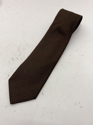 商品画像：ネクタイ/シルク/ブラウン/総柄/メンズ 1