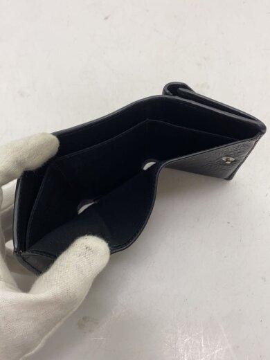 商品画像：3つ折り財布/レザー/BLK/無地/メンズ/391446 5