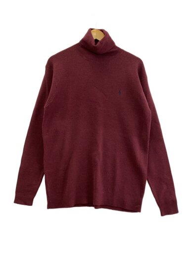 商品画像：ニット・セーター(薄手)/L/ウール/BRD/無地 1