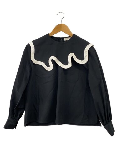 商品画像：長袖ブラウス/--/ポリエステル/ブラック/無地/22SS-CS003 1