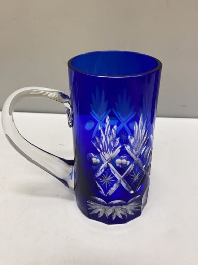 商品画像：グラス/2点セット/ペア/ジョッキ/藍色/切子 4