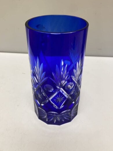 商品画像：グラス/2点セット/ペア/ジョッキ/藍色/切子 5