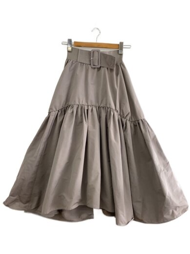 商品画像：ロングスカート/O/ポリエステル/グレー/無地/SWFS224295 1