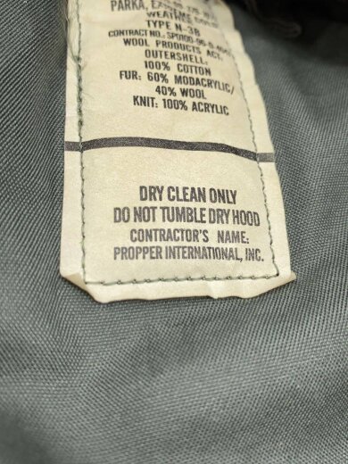 商品画像：N-3B/EXTREAM COLD WEATHER PARKA/フライトジャケット/M/コットン/KHK 3