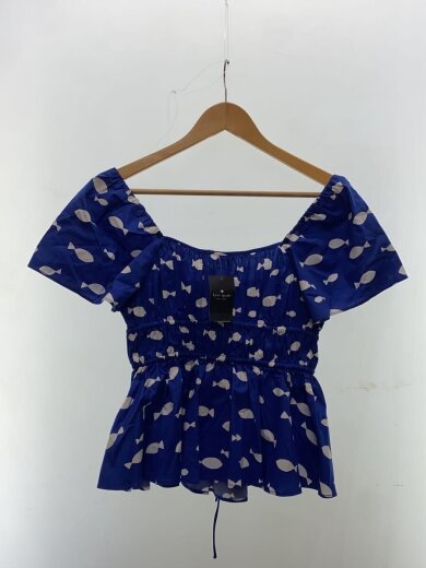 商品画像：トップス/S/コットン/BLU/総柄/KG967 2