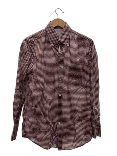 商品画像：SLIM FIT/長袖シャツ/M/コットン/PNK/ギンガムCK/DB91640 1
