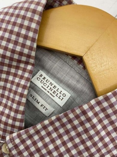 商品画像：SLIM FIT/長袖シャツ/M/コットン/PNK/ギンガムCK/DB91640 3